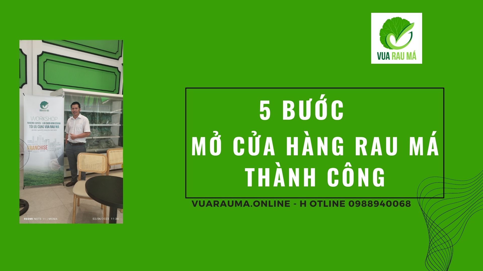5 bước mở cửa hàng rau má thành công