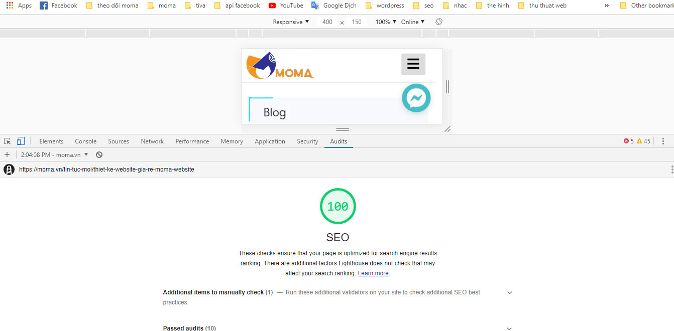 tạo websiste miễn phí 100 điểm seo